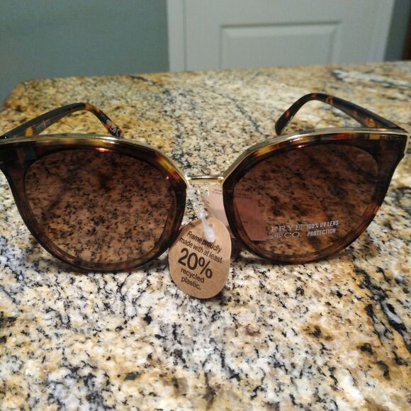 Frye and Co. Tortoise Shell Brown Sunglasses 100% UV Lens Protection NWT main image 11